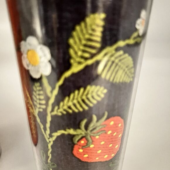Vintage 70’s Dart Plastic Thermo Sew Mug Tumbler Made in USA 6”-Floral/Bee Theme - Picture 5 of 7